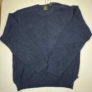 Timberland Mens XXL Waffle Knit Crewneck Sweater Navy‎ Blue NWT